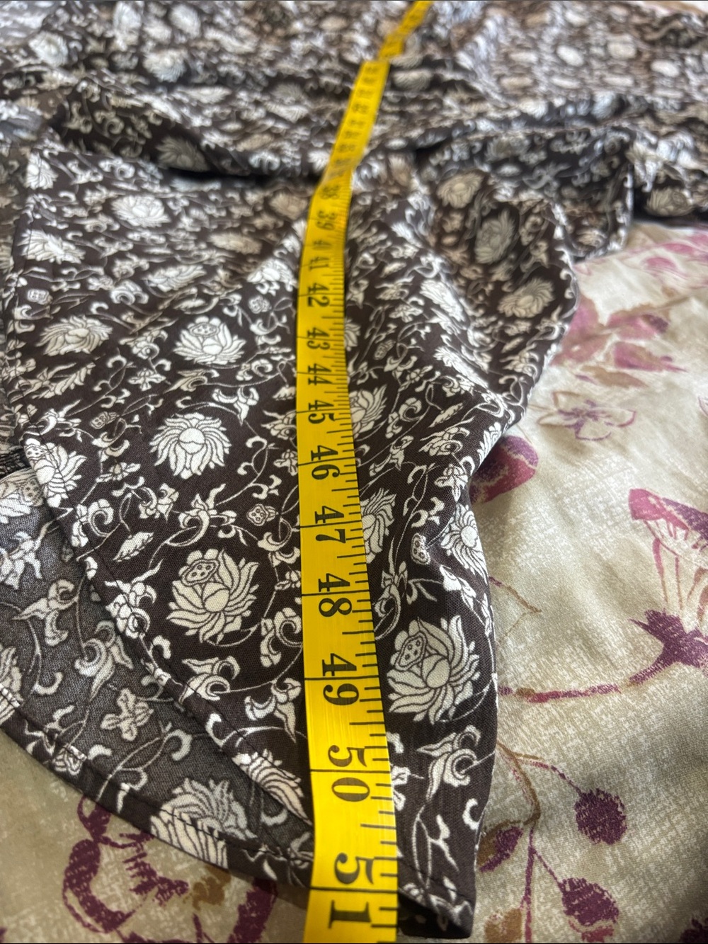 Max Studio Brown Maxi Skirt with Cream Floral Print - Picture 13 of 14